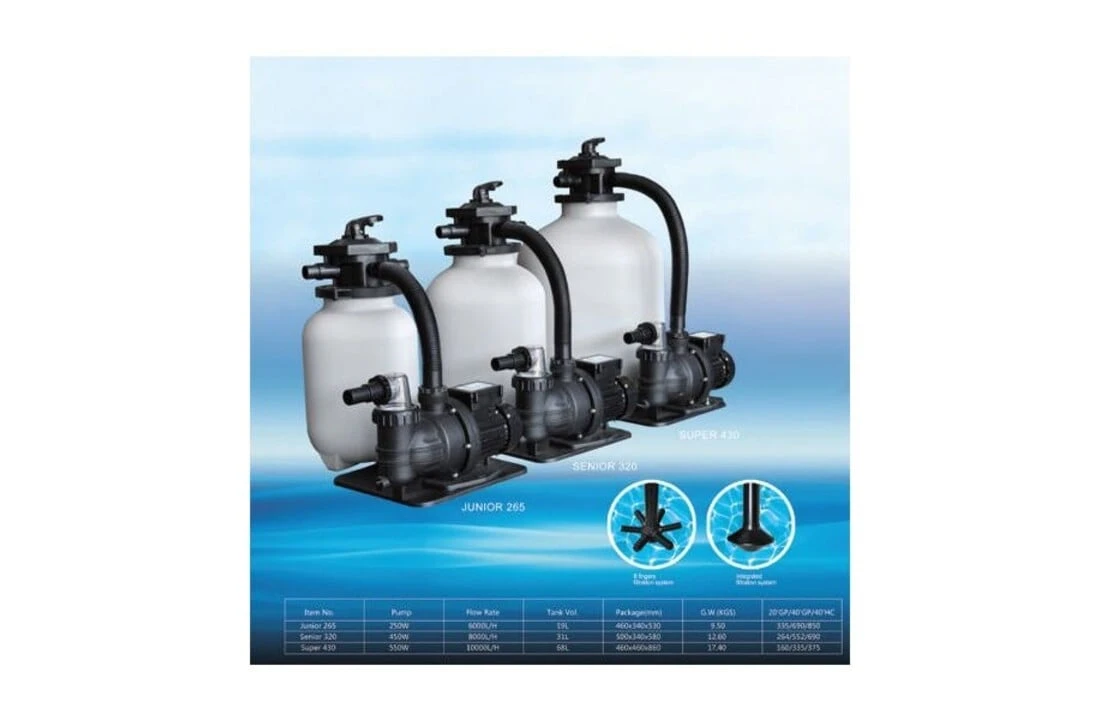 AquaForte Aquaforte Zandfilter 7,5 M3/u SQ300 Junior 4 AquaForte Aquaforte Zandfilter 7,5 M3/u SQ300 Junior - Afbeelding 2