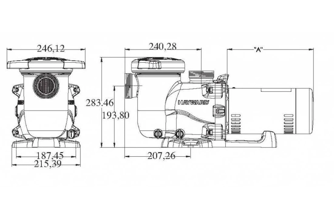 Hayward Hayward Max-Flo XL Zwembadpomp 10.5 M3/h 230v SP2305XE81 4 Hayward Hayward Max-Flo XL Zwembadpomp 10.5 M3/h 230v SP2305XE81 - Afbeelding 2