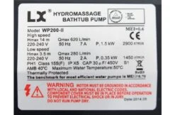 LX WP200-II Massage Pomp 2-spd 2,0hp -Hayward Winkel lx wp200 ii massage pomp 2 spd 20hp 3