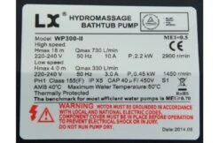 LX WP300-II Massage Pomp 2-spd 3,0hp -Hayward Winkel lx wp300 ii massage pomp 2 spd 30hp 4