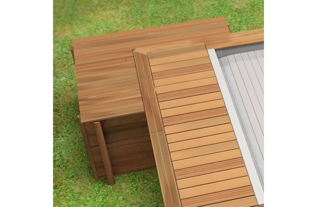 Proswell Houten Zwembaden Houten Urban Stadszwembad 6.50 X 3.50 X 1.33 Met Automatisch Rolluik 4 Proswell Houten Zwembaden Houten Urban Stadszwembad 6.50 X 3.50 X 1.33 Met Automatisch Rolluik - Afbeelding 2